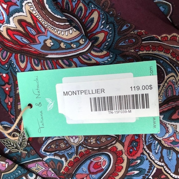 NWT - Tatiana and Natuchi paisley dress. Size M. - Picture 9 of 10